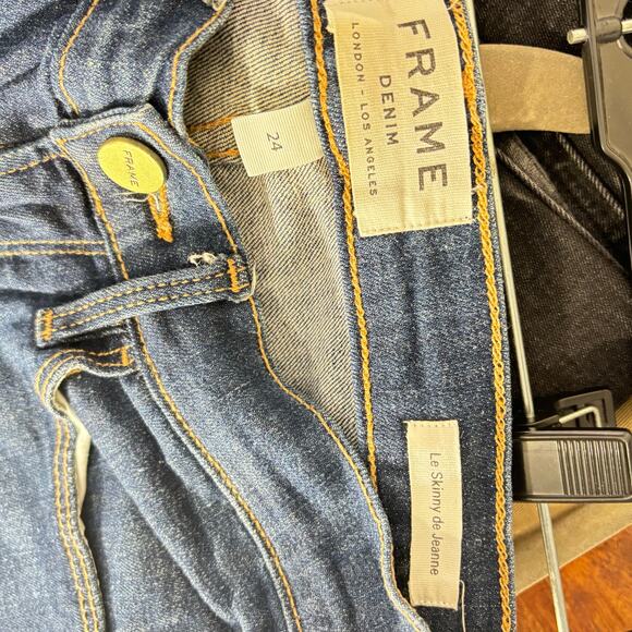 Frame Le Skinny De Jeanne High-Rise Skinny Jeans Size 24 Women’s Designer - Picture 3 of 4